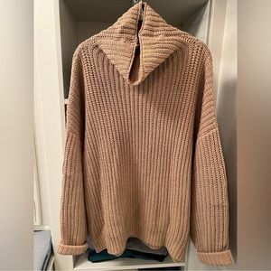 Free People Swim too deep cable knit Sweater